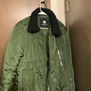 American stitch puffer coat